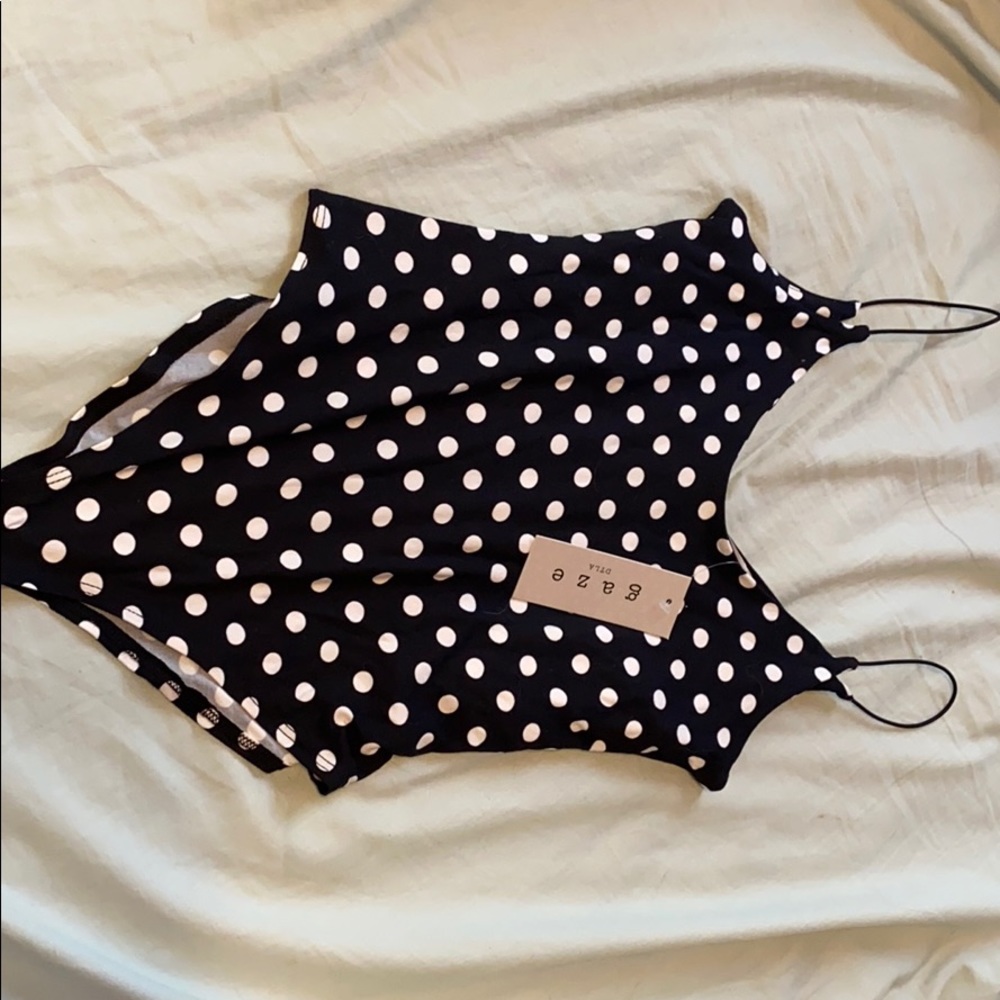 Black and white bodysuit